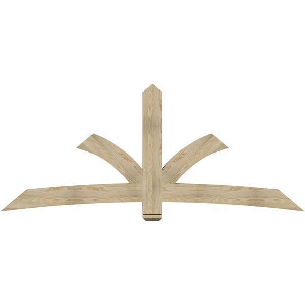 Ekena Millwork Davenport Rough Sawn Timber Gable Bracket, Douglas Fir, 96"W x 40"H x 4"D x 6"F, 10/12 Pitch GBW096X40X0406DAV00RDF - main
